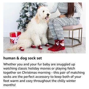 2 for $30 🆕Matching Christmas Socks for Human + Dog
